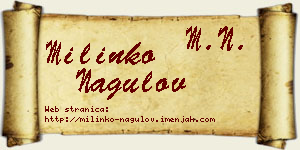 Milinko Nagulov vizit kartica